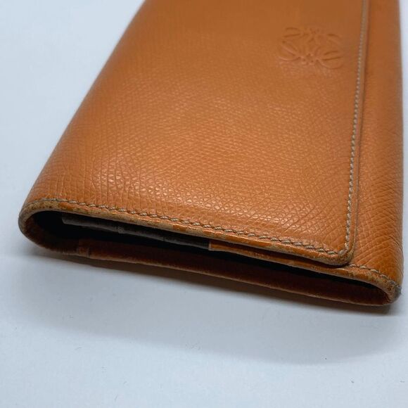 Authentic Loewe Orange Leather Long Designer Wallet / Clutch - Picture 3 of 14